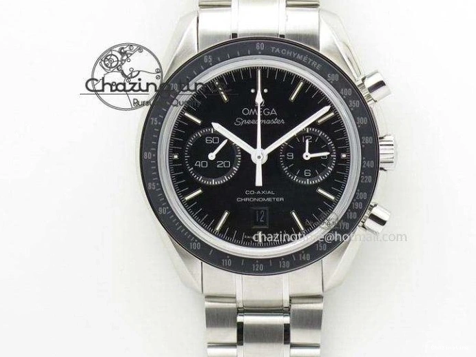 0419 Refined Speedmaster 50th Anniversary Black Dial On SS Bracelet 8232
